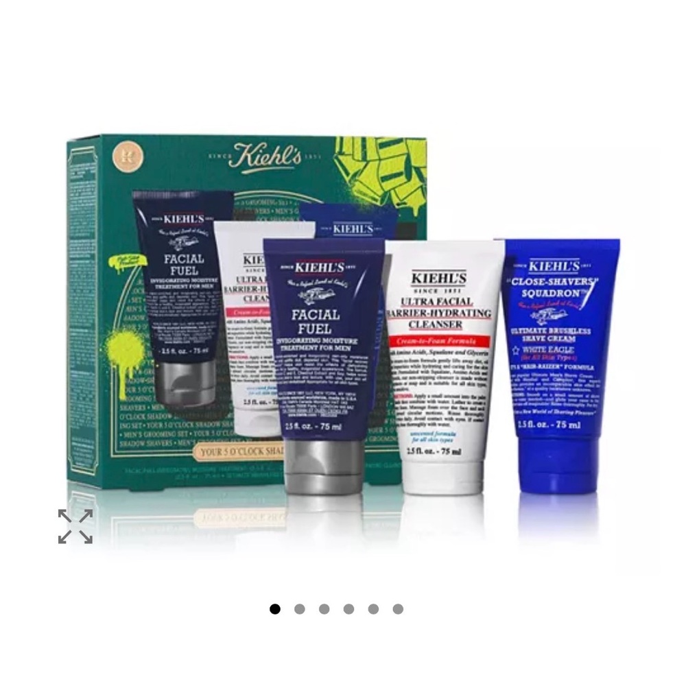 Kiehl's Men's Skincare Trio - Blue, White & Green Gift Set